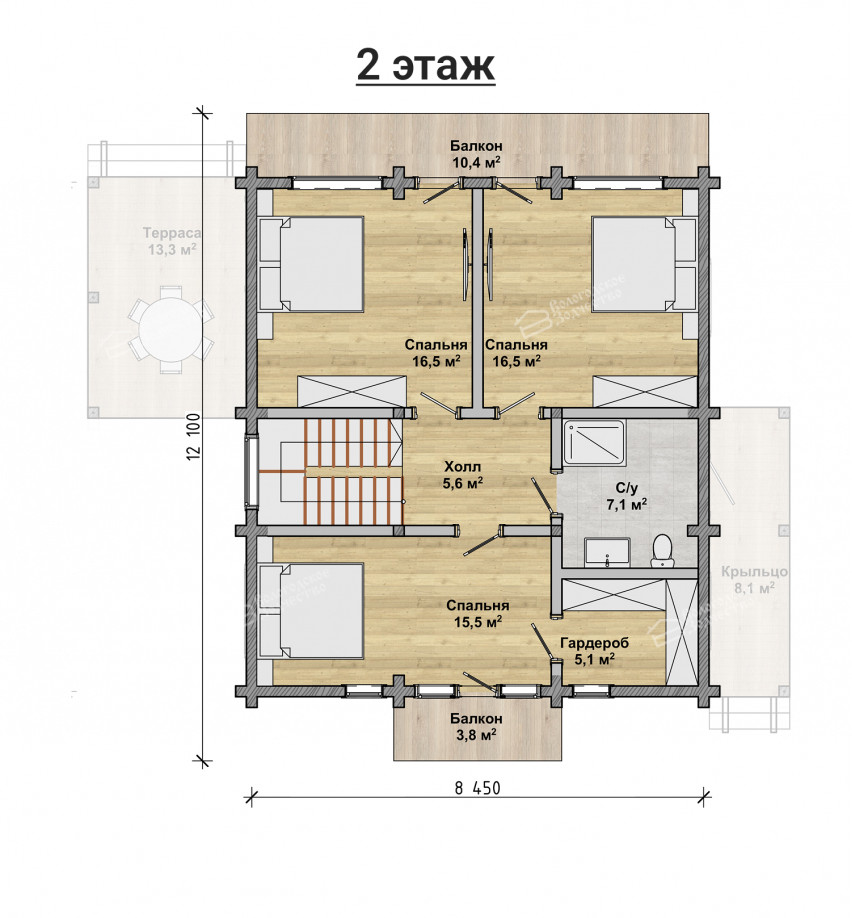 Дом из профилированного бруса VZ-370